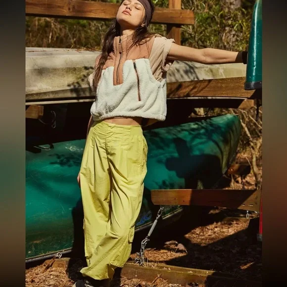 Free People Movement Women's Mesmerize Me Pant Yellow - Size XS - Picture 1 of 12